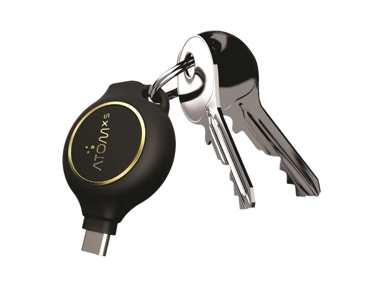 Atom Key Chain USB-C 1300Mah 3hrs+ Emergency Charge