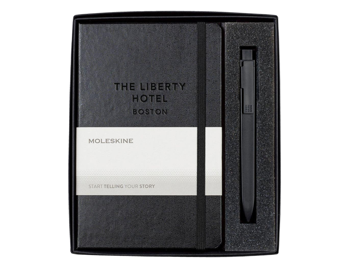 Moleskine® Medium Notebook and GO Pen Gift Set