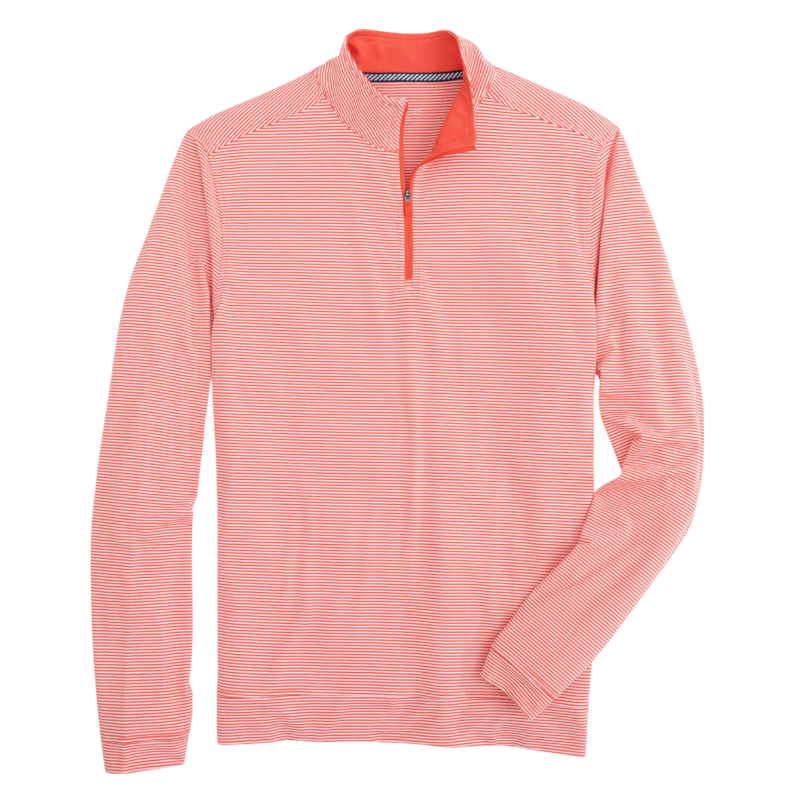Southern Tide Men's Heather Cruiser Micro-Stripe Quarter-Zip