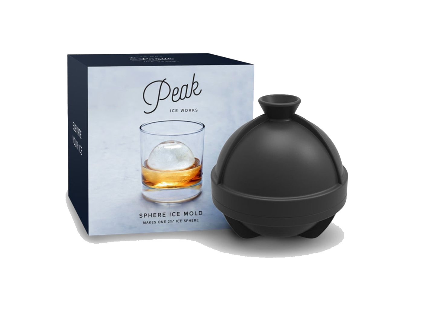 W&P Peak Single Sphere Ice Mold & Soirée Plastic Old Fashioned Gift Set