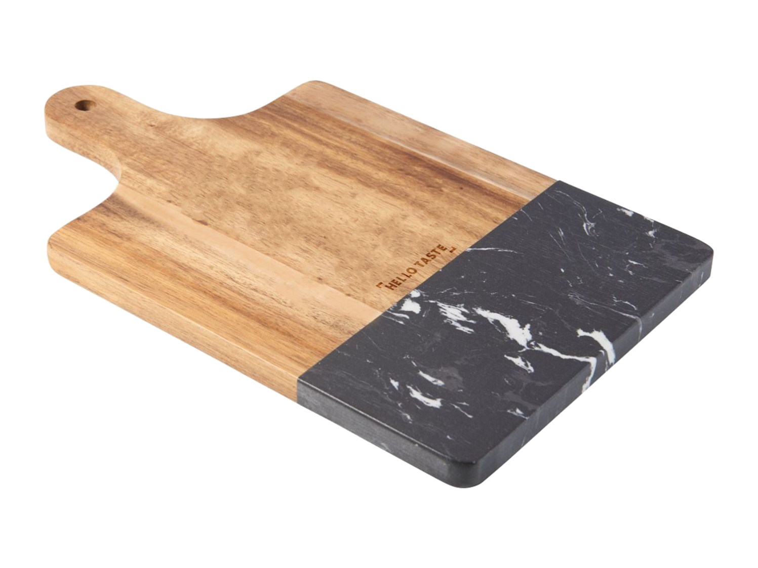 Black Marble and Wood Cutting Board