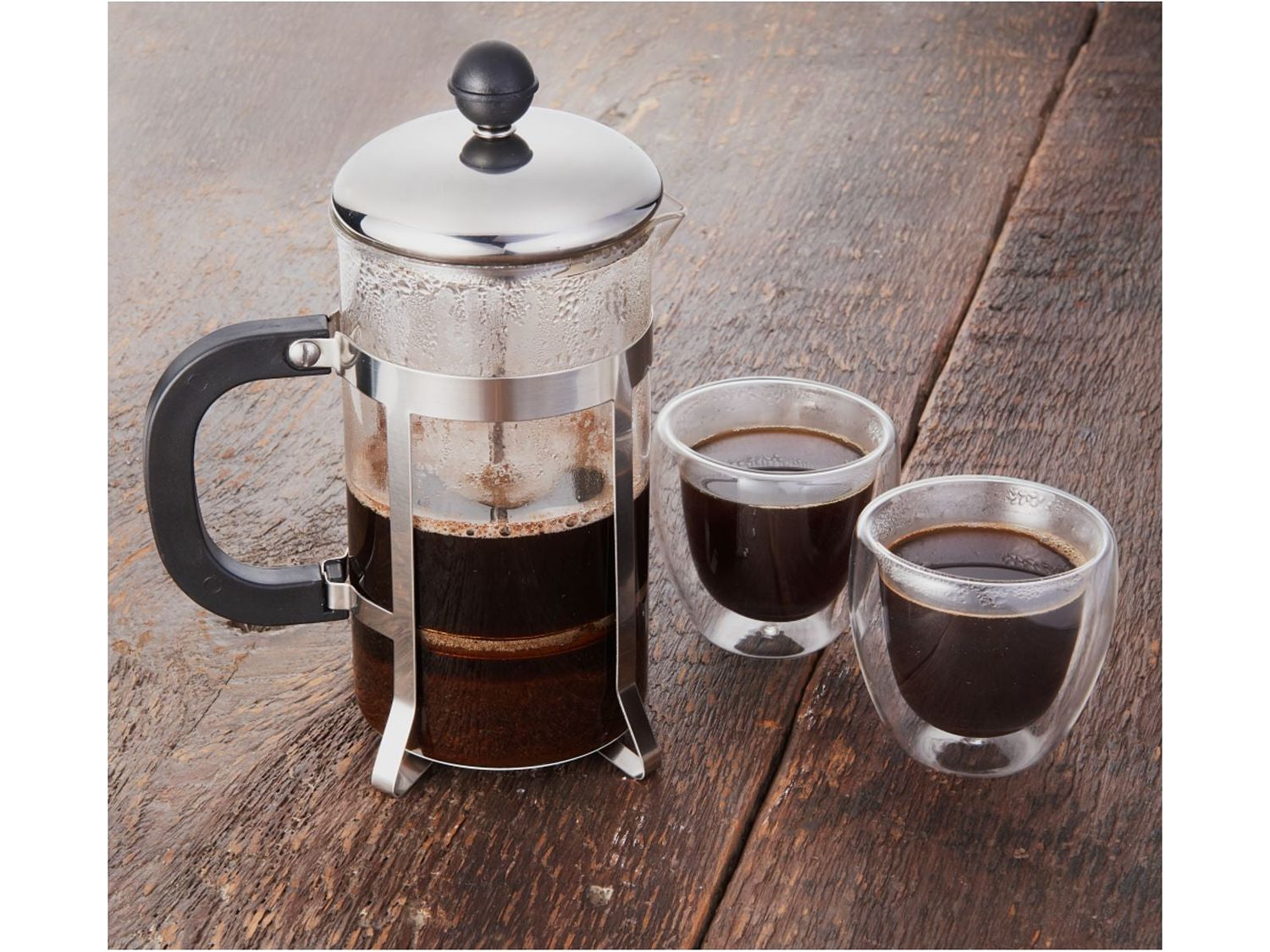 Modena Coffee Press and Glass Set
