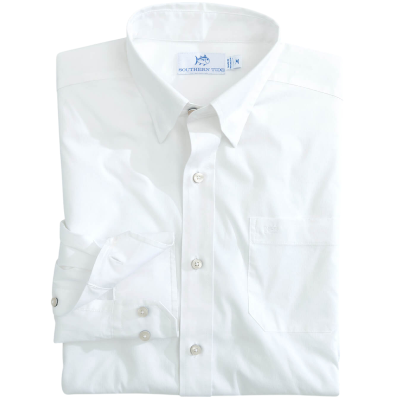 Southern Tide Men's Charleston Overbook Solid Sport Shirt