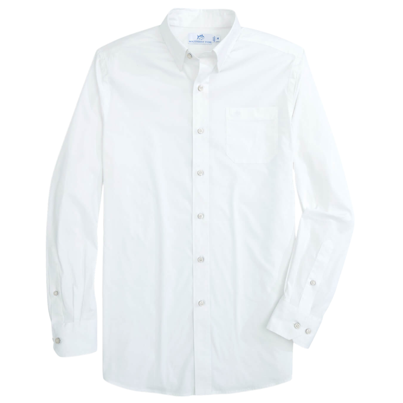 Southern Tide Men's Charleston Overbook Solid Sport Shirt