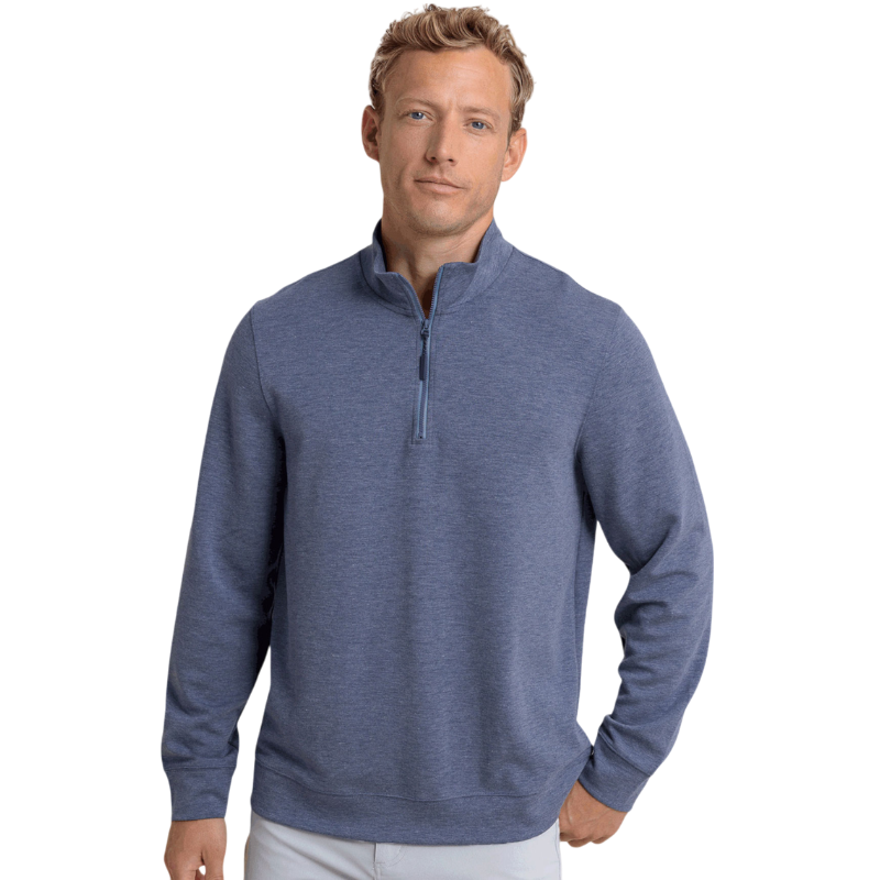 Southern Tide Men's Whyche Interlock Heather Quarter-Zip