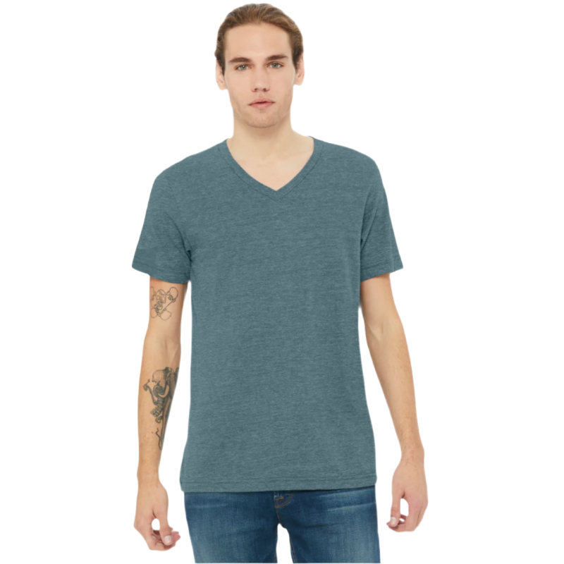 BELLA+CANVAS® Unisex Heather CVC V-Neck Tee