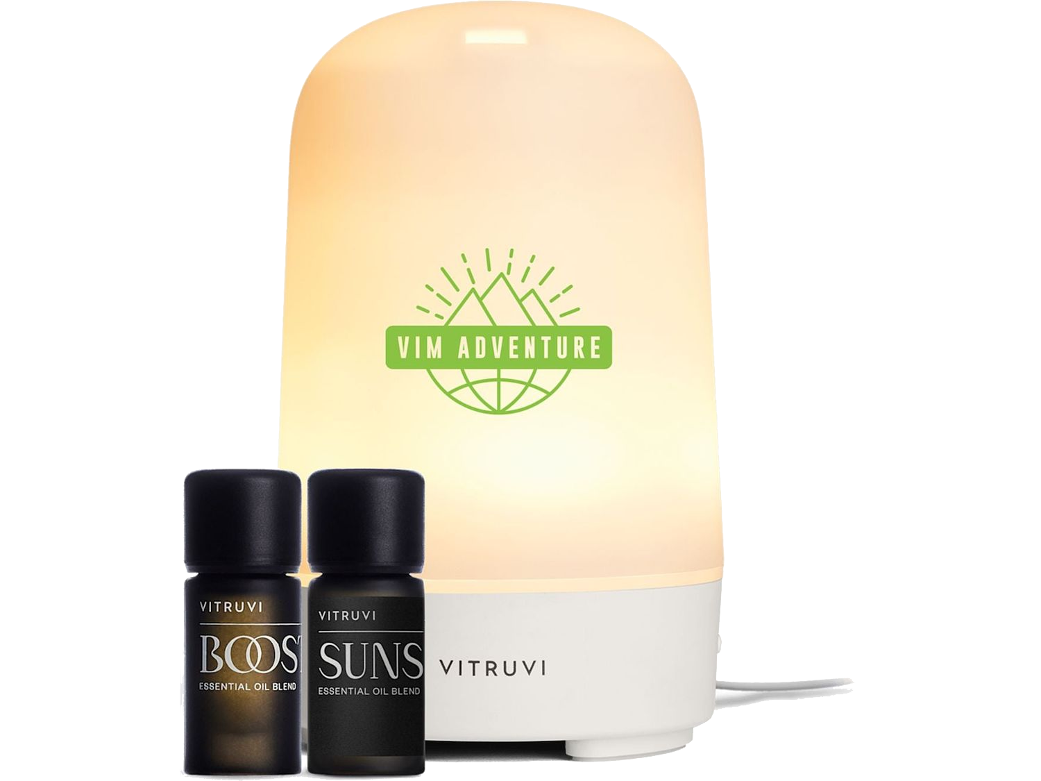 Vitruvi Glow Diffuser and Essential Oils Bundle Set