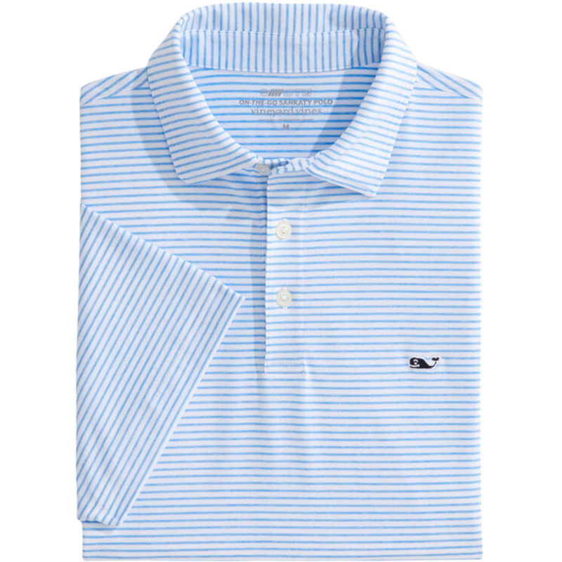 Vineyard Vines Men's Bradley Stripe Signature Sankaty Polo