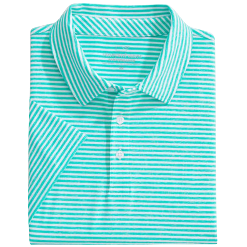 Vineyard Vines Men's Blank Heathered Winstead Stripe Sankaty Polo