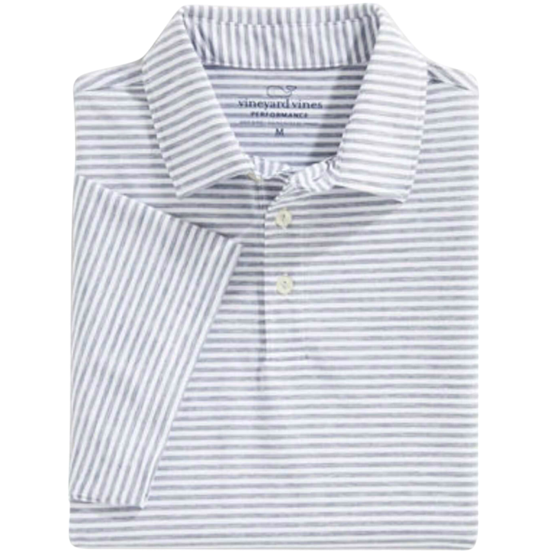 Vineyard Vines Men's Blank Heathered Winstead Stripe Sankaty Polo