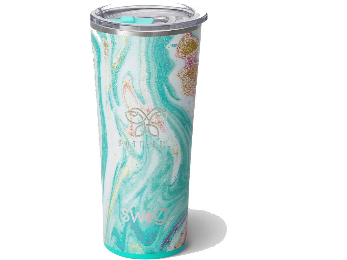 22 Oz. Swig Life™ Wanderlust Tumbler - Blue and Pink with White Accents / 22oz - Tumblers