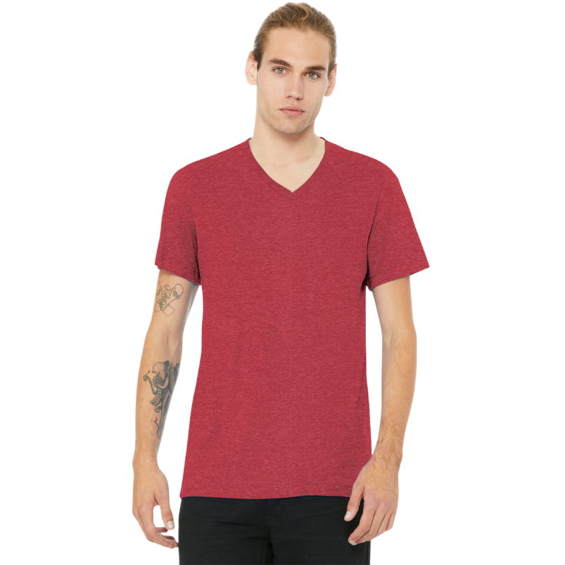 BELLA+CANVAS® Unisex Heather CVC V-Neck Tee