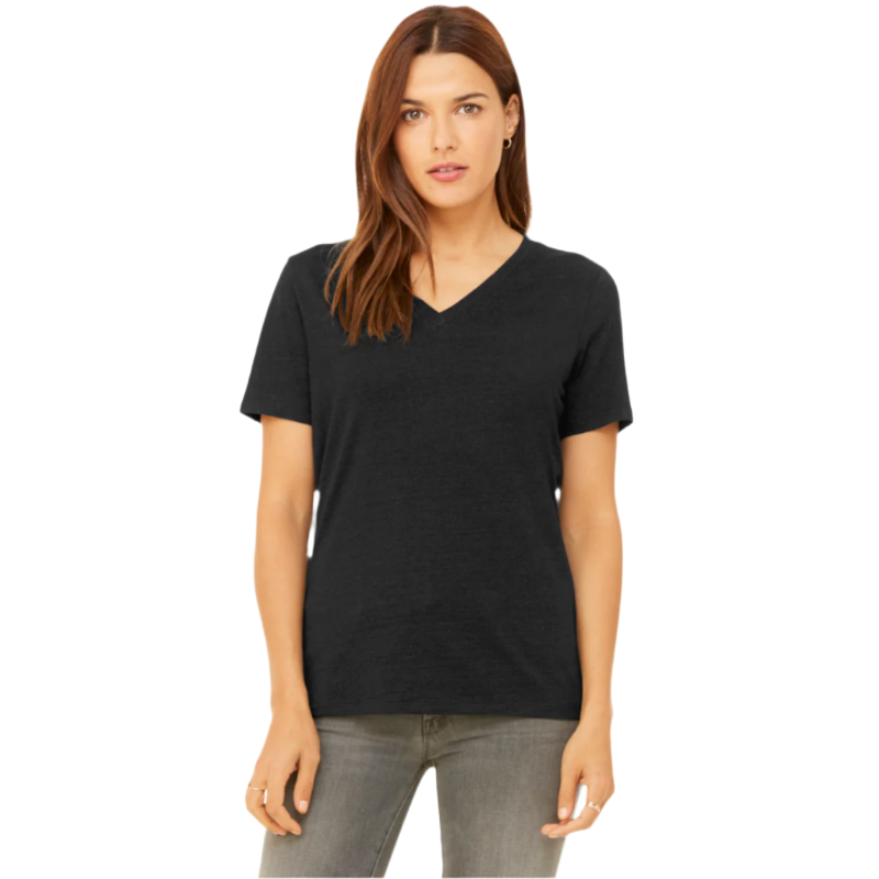 BELLA+CANVAS® Women’s Relaxed Heather CVC V-Neck Tee