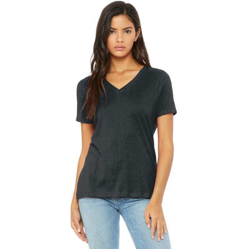 BELLA+CANVAS® Women’s Relaxed Heather CVC V-Neck Tee
