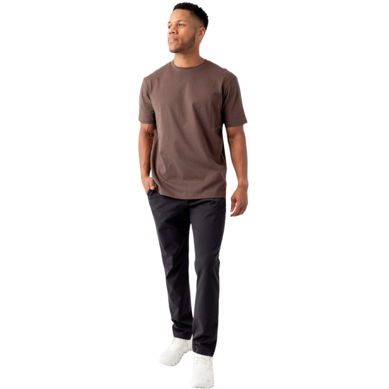 Man in olive tee with white background |Color:Olive