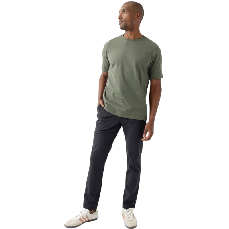 Man in olive tee with white background |Color:Olive