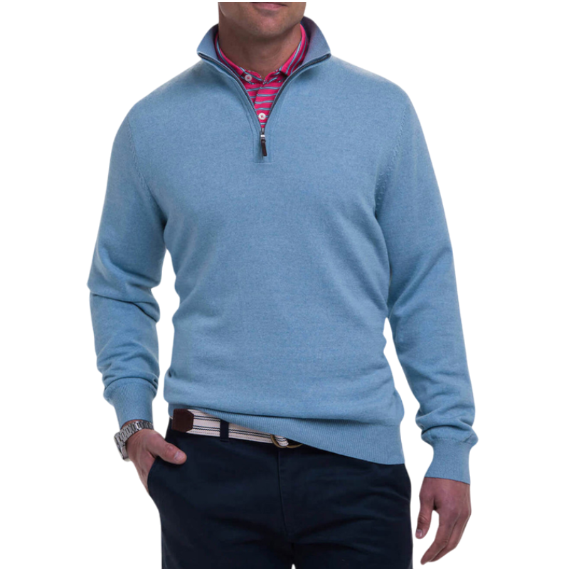 Fairway & Greene Men's Baruffa Quarter-Zip Windsweater
