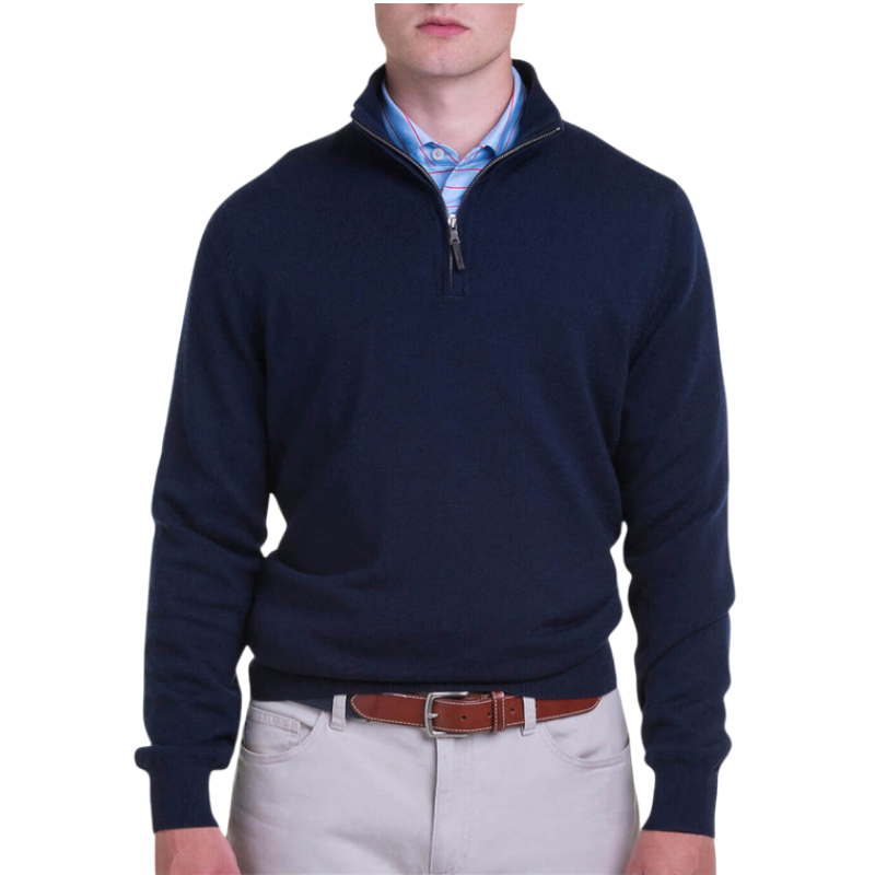 Fairway & Greene Men's Baruffa Quarter-Zip Windsweater