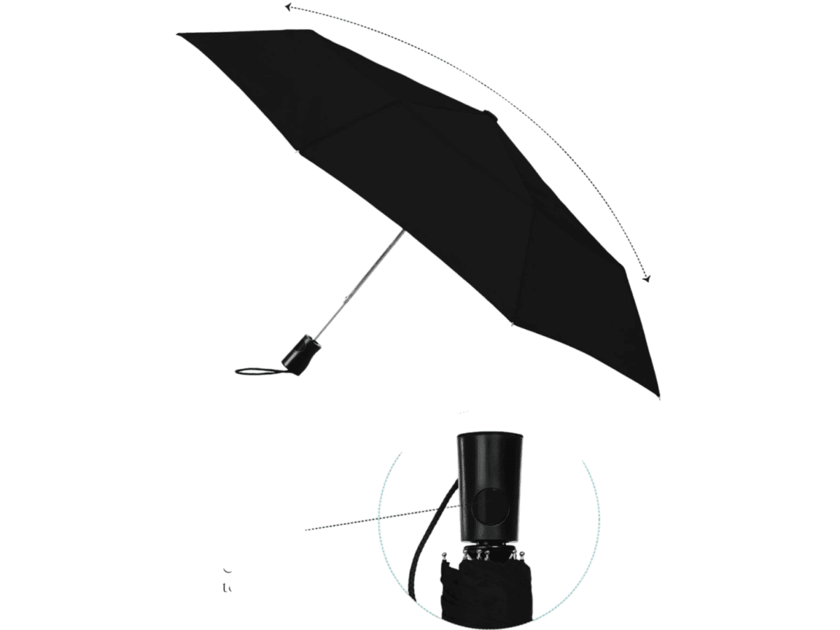 42" totes® 3 Section Auto Open Umbrella - Auto Umbrellas - SwagWear