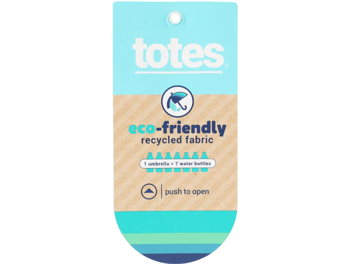 42" totes® 3 Section Auto Open Umbrella - Auto Umbrellas - SwagWear