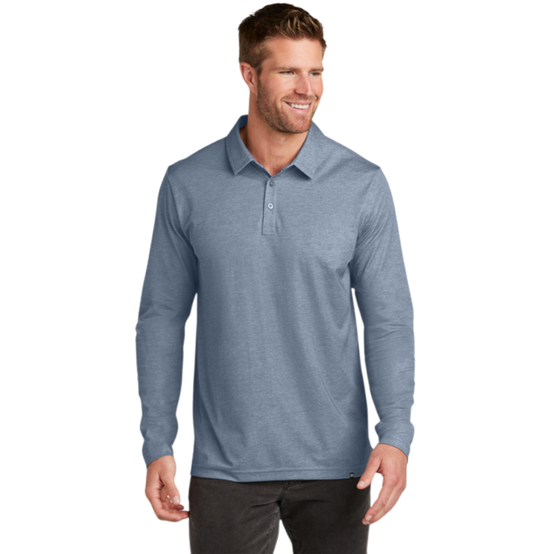 TravisMathew Oceanside Heather Long Sleeve Polo