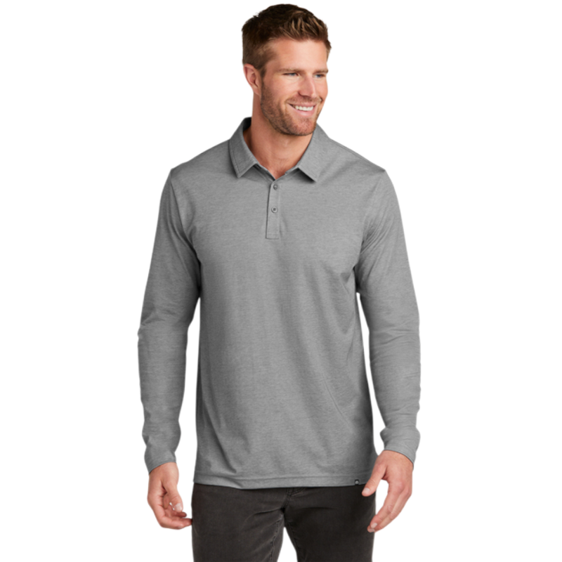 TravisMathew Oceanside Heather Long Sleeve Polo