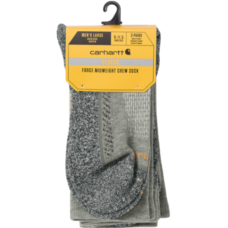 Carhartt Force® Midweight Crew Sock (3-Pack)
