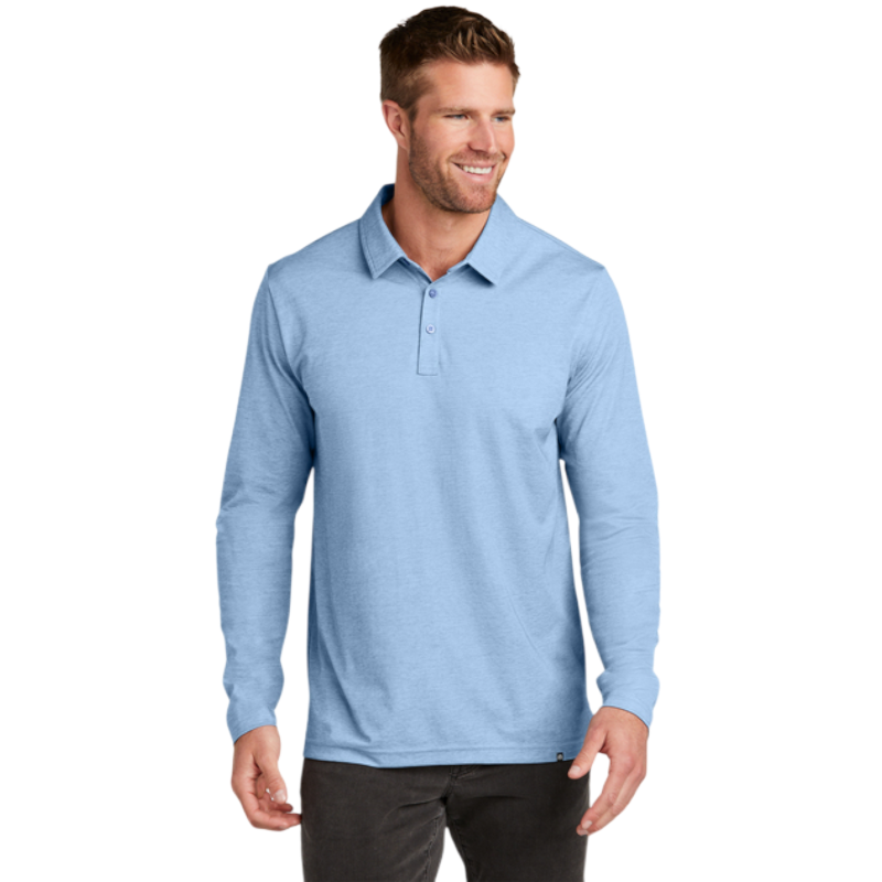 TravisMathew Oceanside Heather Long Sleeve Polo
