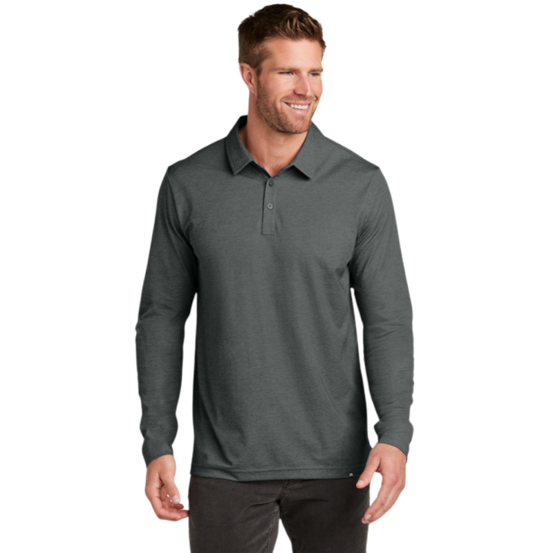 TravisMathew Oceanside Heather Long Sleeve Polo