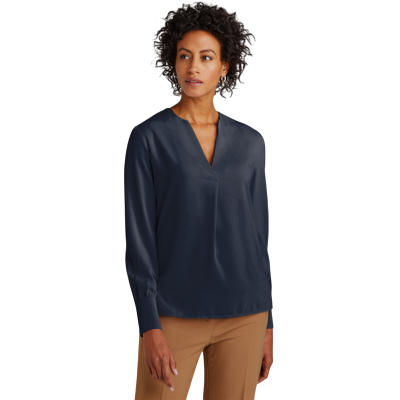 Brooks Brothers® Women’s Open-Neck Satin Blouse