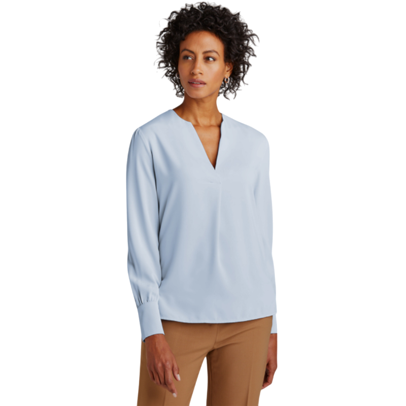 Brooks Brothers® Women’s Open-Neck Satin Blouse
