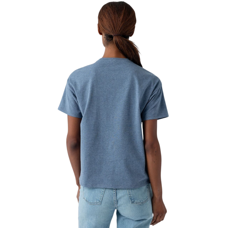 Woman wearing black tee with white background |Color:Jet Black