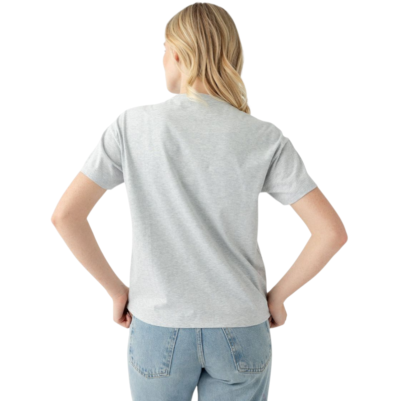 Woman wearing black tee with white background |Color:Jet Black