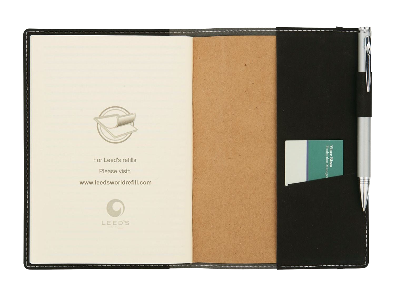 5.25’’ x 7.5’’ FSC® Mix Revello Refillable Journal - Black - Refillable Journals