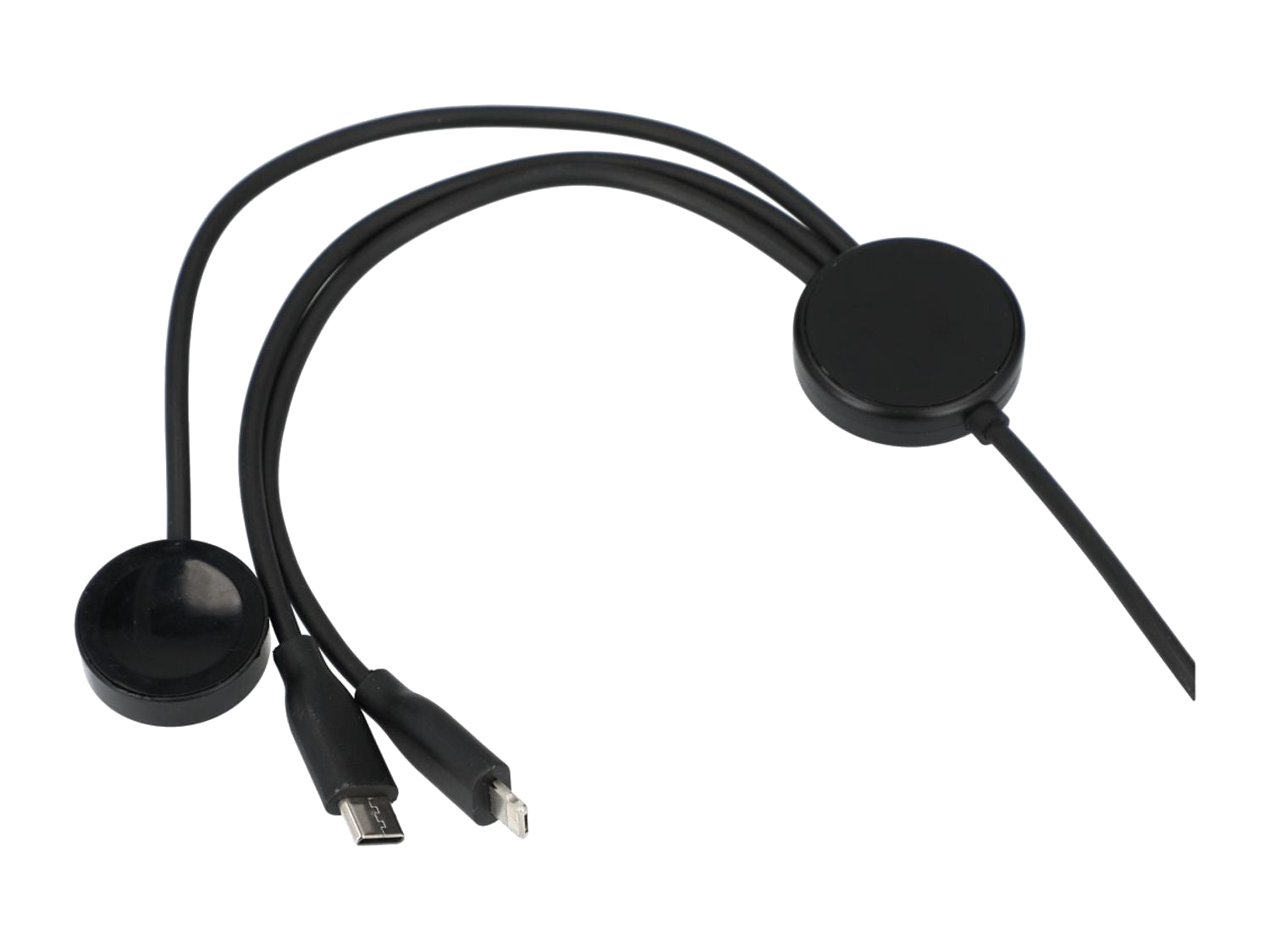 5-in-1 Long Charging Cables with iWatch Charger - Black - Charging Cables