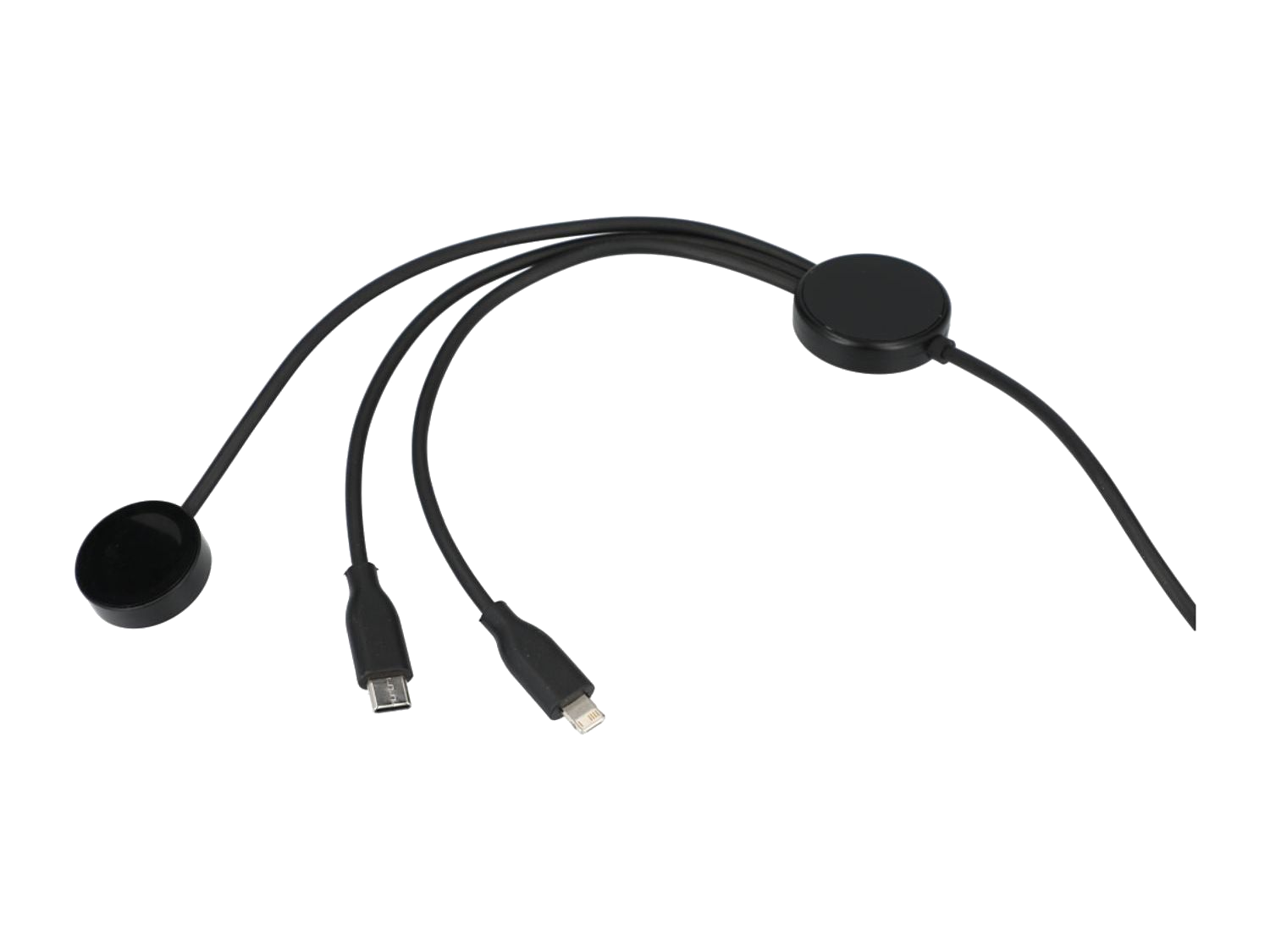 5-in-1 Long Charging Cables with iWatch Charger - Black - Charging Cables