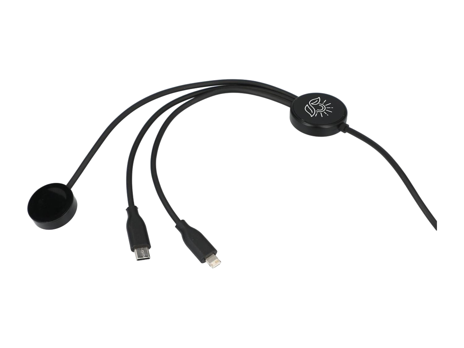 5-in-1 Long Charging Cables with iWatch Charger - Black - Charging Cables