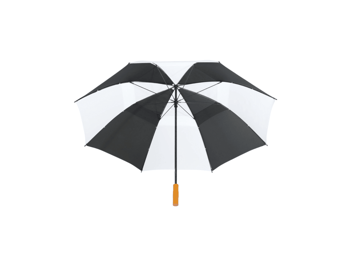 58" Recycled Golf Umbrella with Wooden Handle - Golf Umbrellas - SwagWear