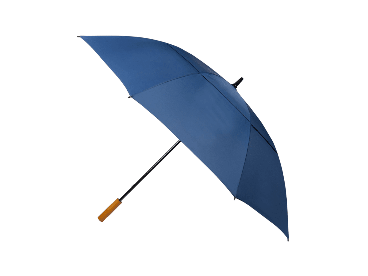 58" Recycled Golf Umbrella with Wooden Handle - Golf Umbrellas - SwagWear