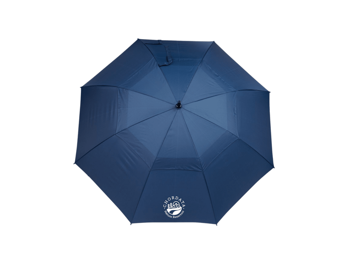 58" Recycled Golf Umbrella with Wooden Handle - Golf Umbrellas - SwagWear