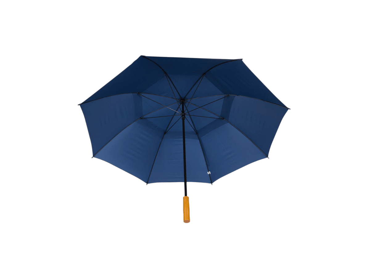58" Recycled Golf Umbrella with Wooden Handle - Golf Umbrellas - SwagWear