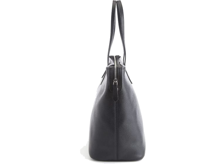 Pebbled Grain Wide Tote Bag with Wristlet