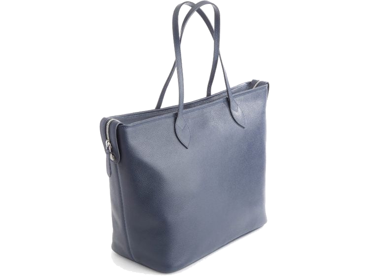 Pebbled Grain Wide Tote Bag with Wristlet
