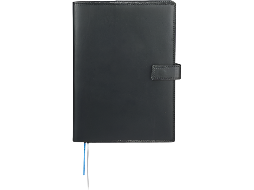 7’’ x 10’’ FSC® Mix Uptown Refillable Leather Journal by JournalBooks® - Black - Refillable Journals