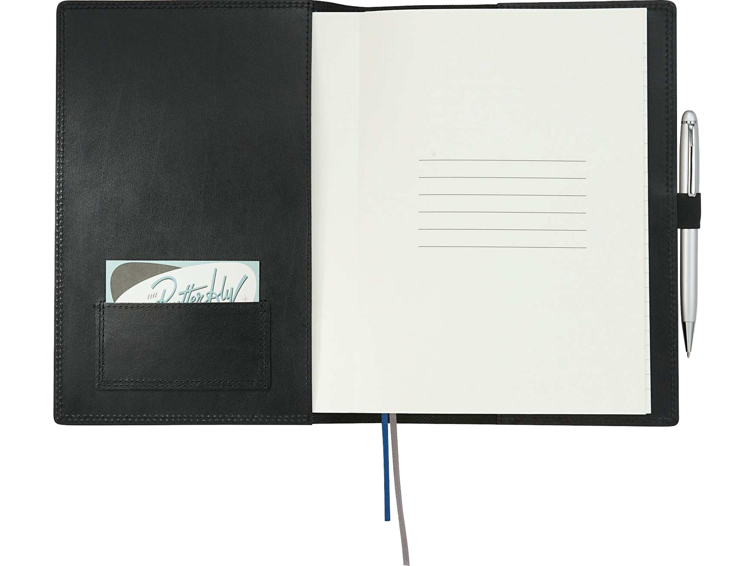 7’’ x 10’’ FSC® Mix Uptown Refillable Leather Journal - Black - Refillable Journals