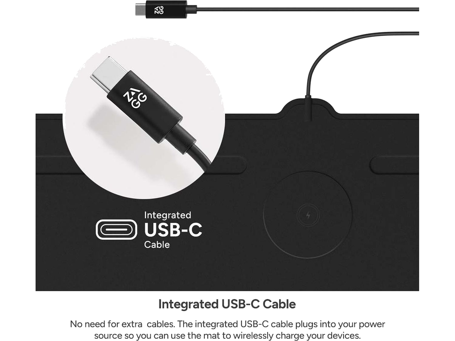 Zagg Desk Mat with Wireless Charging