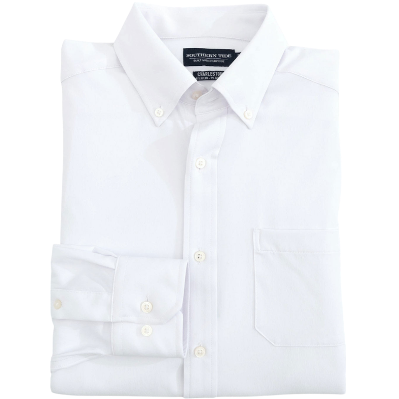 Southern Tide Men's Solid Brrr Intercoastal Performance Sport Shirt