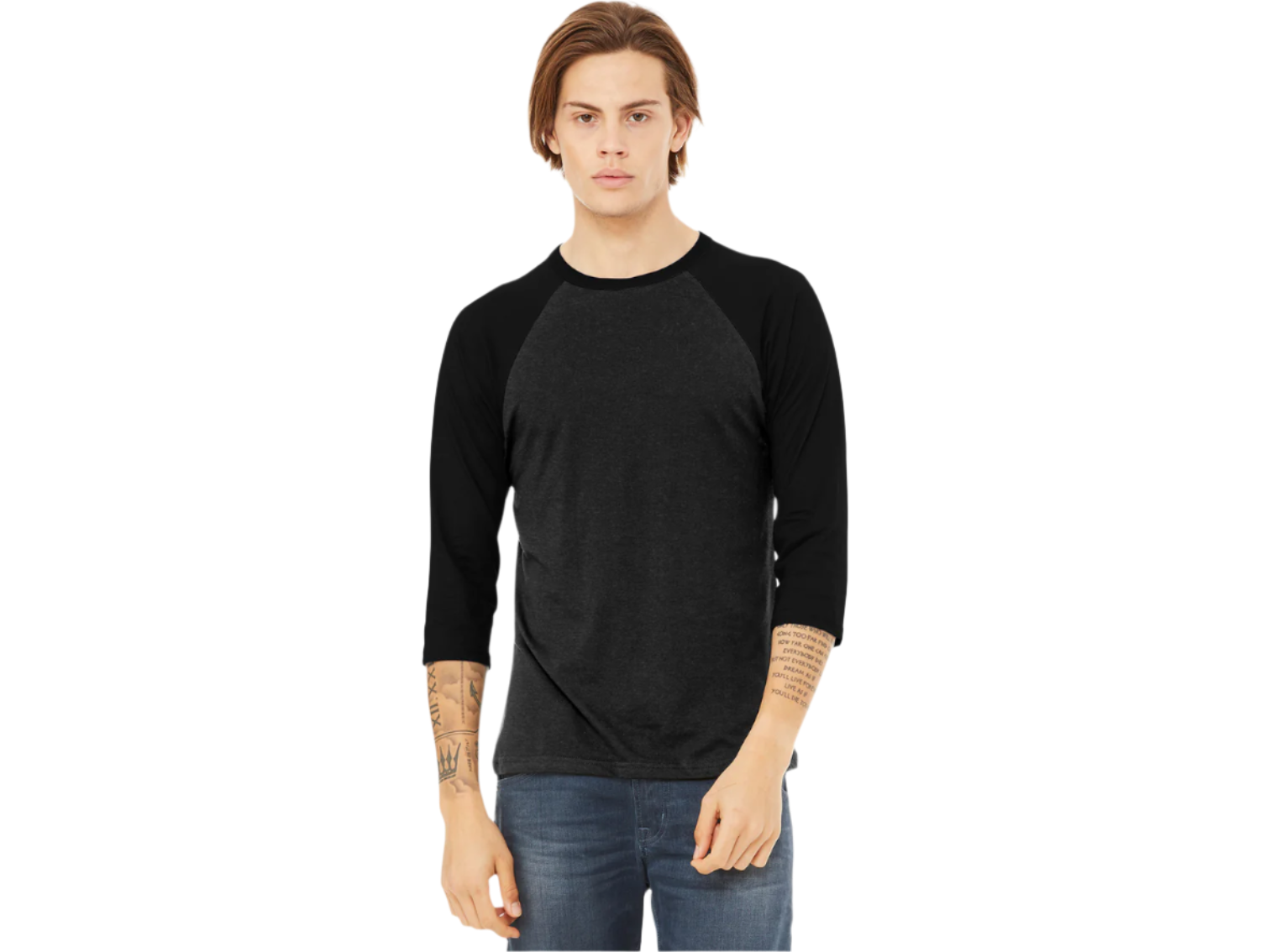 BELLA+CANVAS ® Unisex 3/4-Sleeve Baseball Tee