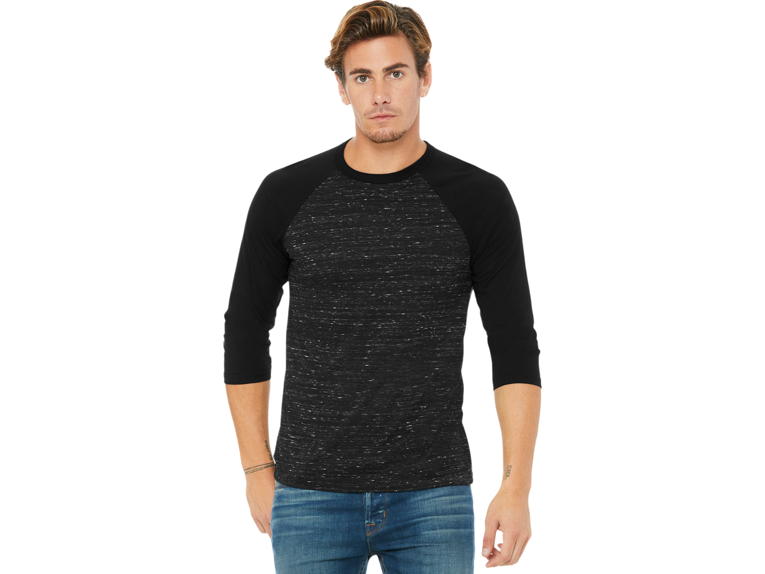 BELLA+CANVAS ® Unisex 3/4-Sleeve Baseball Tee