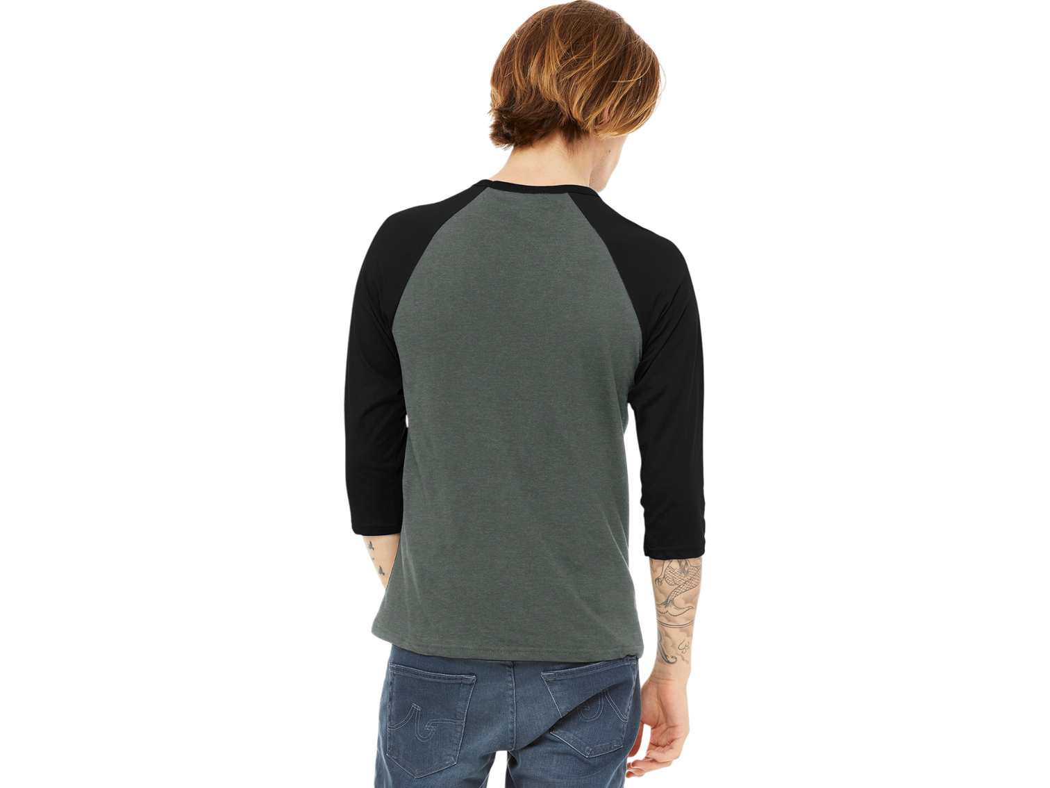 BELLA+CANVAS ® Unisex 3/4-Sleeve Baseball Tee